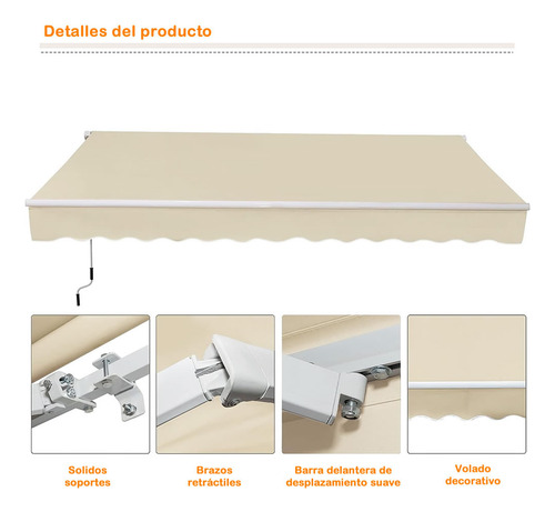 Toldos Exteriores Articulados 350x250 Manual Varias Medidas