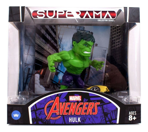 Figura Marvel Avengers Hulk Con Escenario Superama