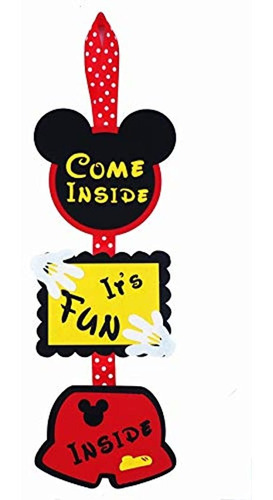 Cartel De Puerta De Cumpleaños De Mickey Mouse