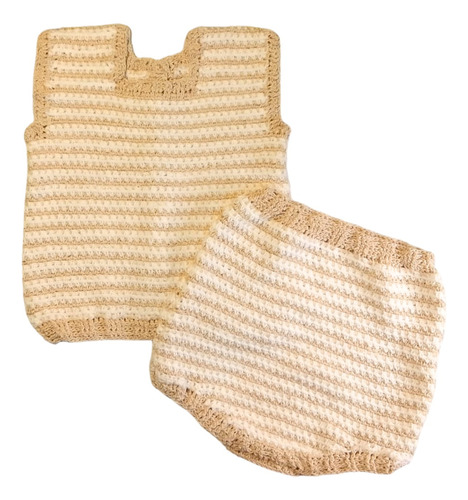 Conjunto Verano Bebe Tejido Crochet 2 Piezas