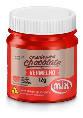 Corante Vermelho Para Chocolate 12g Mix