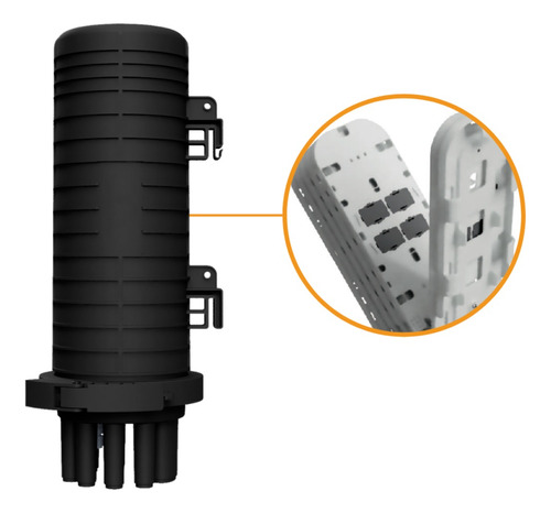 Caixa De Emenda Optica 144fo Completa Termocontratil