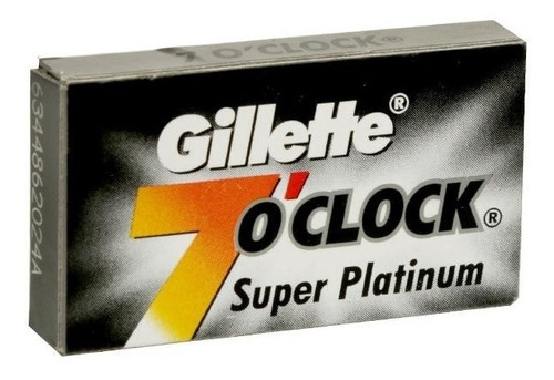 Hoja De Afeitar Doble Filo 7 Oclock Platinum, 10 Hojas.