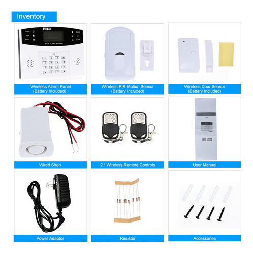 Inalámbrico Gsm Sms Home Ladrón Sistema De Alarma De Segurid