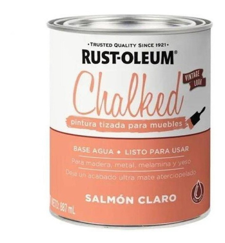 Pintura Esmalte Rust-oleum 0.9 Lt Chalk Salmon Claro Tizado