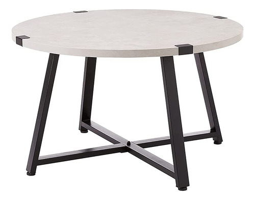 Azl1 Life Concept Mesa De Centro Redonda De Metal Rstico Par