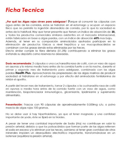 Imagen 6 de 6 de Cápsulas Easy Diet 100% Algas Rojas