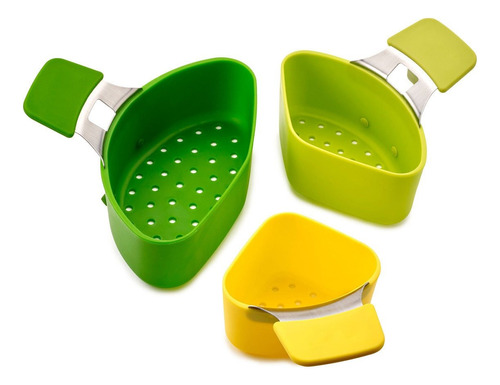 Set X 3 Colador Cocina Al Vapor Olla Vegetales Verduras 