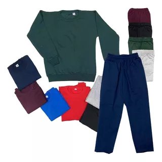 Conjunto Jogging Colegial Friza C/ Buzo Escolar Azul T4 A 18