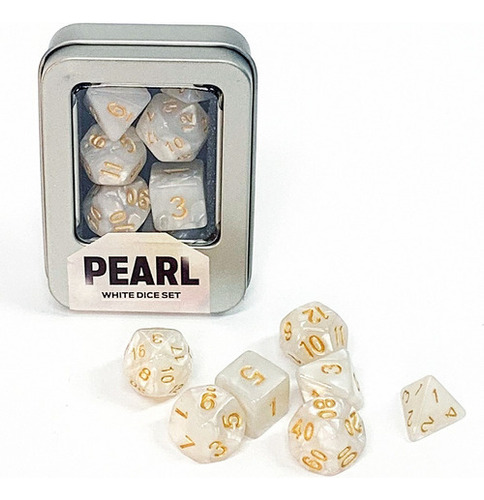 Kit De Dados: Pearl White - Buró Cor Branco