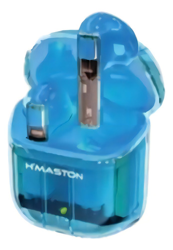 Fone De Ouvido Sem Fio Bluetooth Transparente Estéreo Rs-17 Cor AZUL