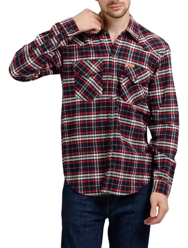 Camisa Viyela Wrangler Hombre Leñadora A Cuadros W16 Y W17