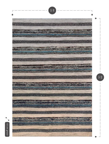 Bajada De Cama 80x120 Cm De Lana Am Bol 106 Am - Bazhars