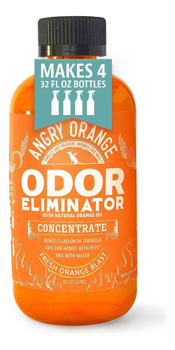 Eliminador De Olores Angry Orange De Mascotas, De 8 Onzas Fragancia Naranja