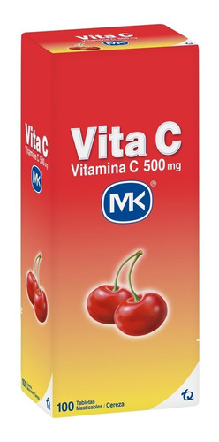 Vitamina C 500 Mg Tuttifrutti 100 Tabletas Mk