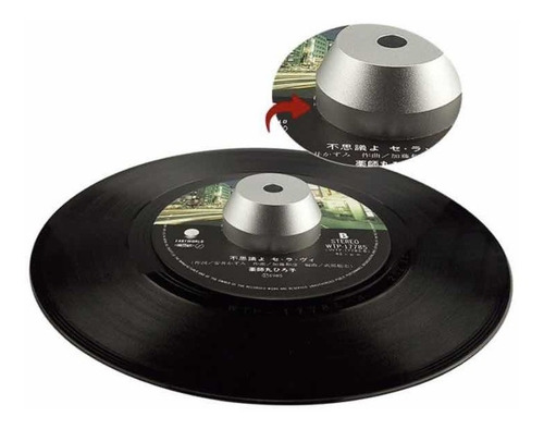Imagen 1 de 5 de Adaptador De Discos 45 Rpm Tocadiscos Tornamesa Aluminio Dur