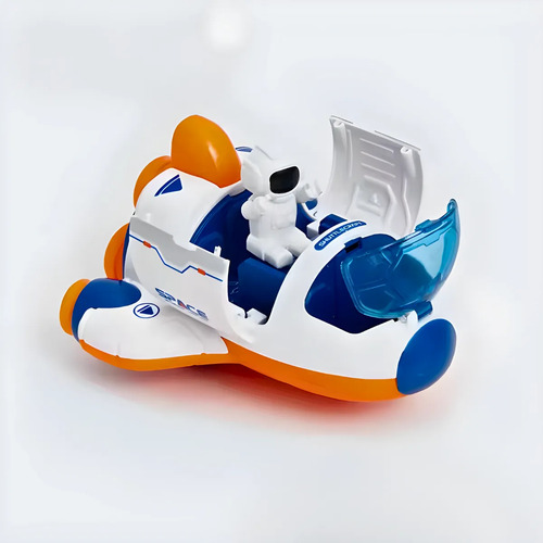 Brinquedo Carro Nave Espacial Infantil Com Astronauta Cor Laranja-claro