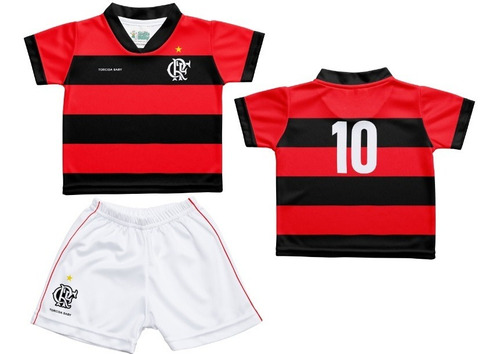 Kit Camiseta E Shorts Infantil Flamengo - Torcida Baby