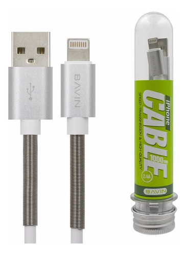 Cable De Datos Usb - Ios Con Protección Bavin