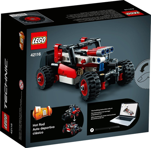 Imagem 2 de 9 de Lego Technic 2 Em 1 - Mini Carregadeira 140 Peças - 42116