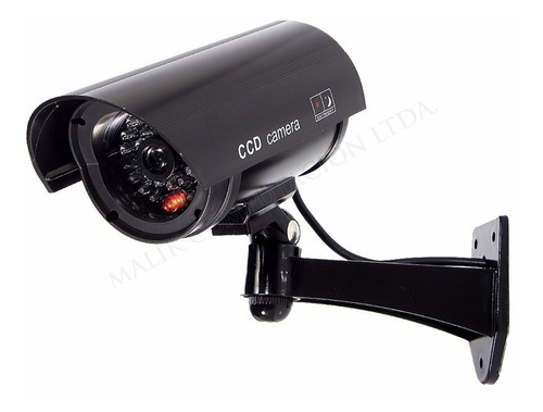 Camara De Seguridad Ccd Simulada Con Led Vigilancia Negra