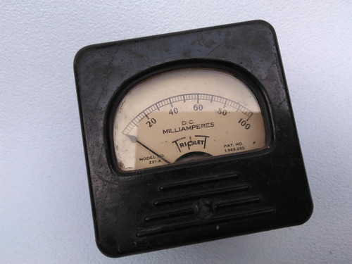 Electromania: Antiguo Mili Amperimetro De Aguja Años 60s Ckt
