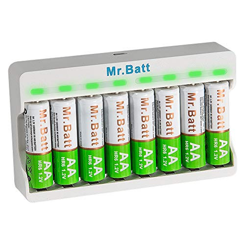 Aa Baterías Recargables Mr Batt 8 Paquete De Baterías...