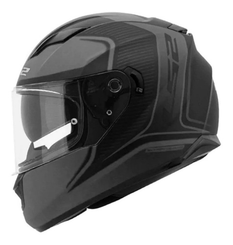 Casco Moto Ls2 Ff320 Stream Evo Flaux Negro Gris Matte