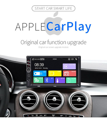 Zk Estéreo De Coche Doble Din Compatible Con Carplay