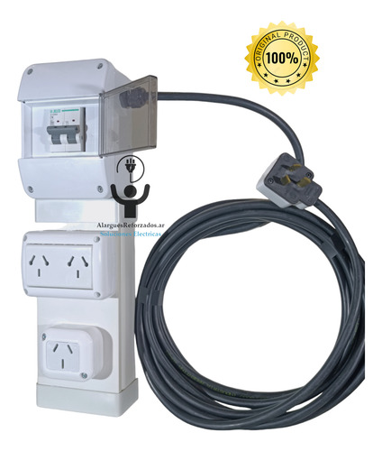 Tablero Eléctrico Trabajo Obra Interior 10ax2 20ax1 2 Mt