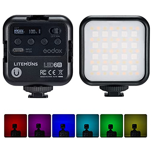 Litemons Led6r Rgb Luz De Video Led Luz De Cámara Led ...