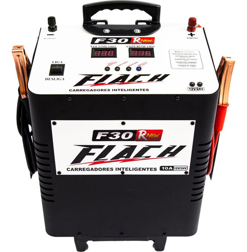 Carregador Inteligente 10a C/ Aux. De Partida 30a Flach