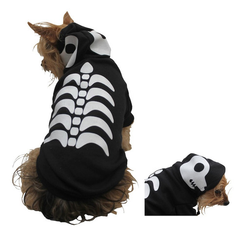 Disfraz Esqueleto Perro Halloween Talla 4 Mascota Pet Pals