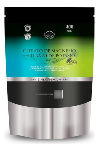 Pack Citrato De Magnesio + Cit. Potasio (polvo 300 Grs.) Sabor Sin sabor