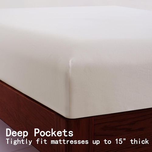 Sábana Ajustable King Size 100% Algodón Egipcio 600 Hilos,