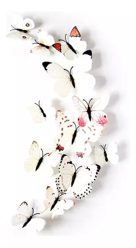 36 Mariposas 3d Adhesivas Decoracion Fiestas Cumpleaños