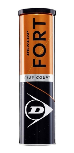 Tubo Pelotas Tenis Dunlop Fort Clay X4 Oficial Masters Polvo