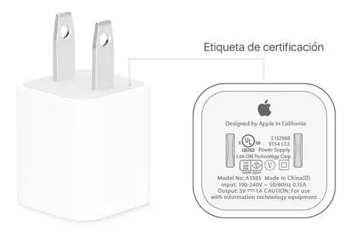 Cargador iPhone Original 5v