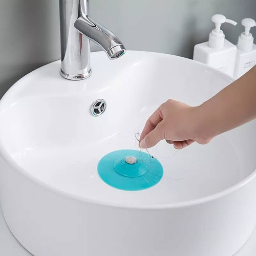 Imagen 2 de 9 de Pack X5 Tapon Cocina Baño Drenaje Atrapa Cabellos Pelos