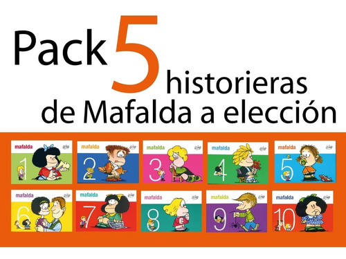Pack 5 Historietas De Mafalda A Elección - De La Flor