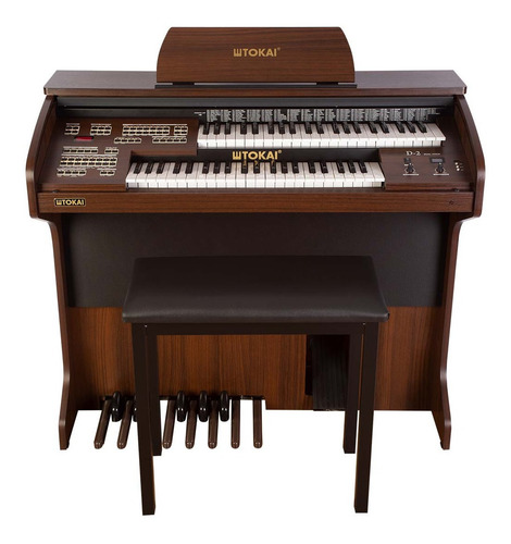 Imagem 7 de 7 de Órgão Eletrônico Tokai D-2 Dual Voice Marrom