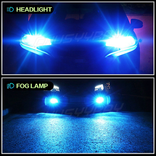 A Juego De Luces Led H4 9003, Color Azul Hielo, 24 000