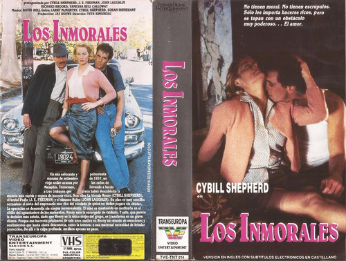 Los Inmorales Vhs Memphis 1992 Cybill Shepherd John Laughli