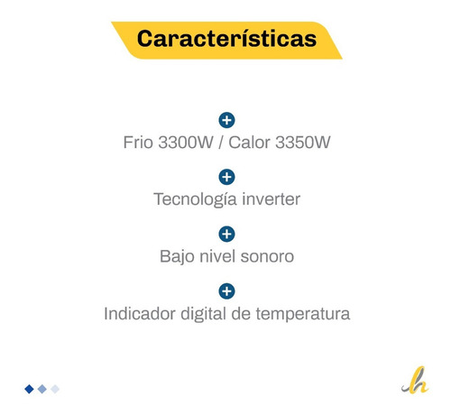 Imagen 2 de 10 de Aire Acondicionado Inverter Hitachi 3300w Hsam3300fc Lh