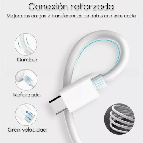 Cable Blanco C A C Compatible Iphone 16 Pro Max Blanco