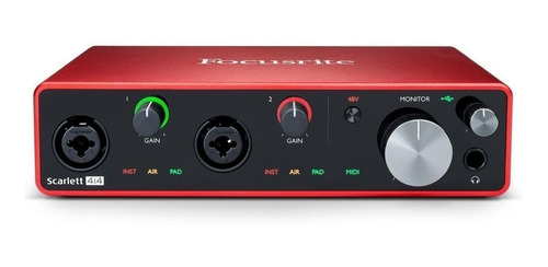 Imagen 1 de 2 de Interface de audio Focusrite Scarlett 4i4 3.º.ª generación gen