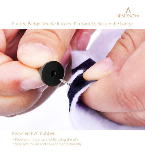 Trabas De Goma Para Alfiler De Pines 100pcs. Negro