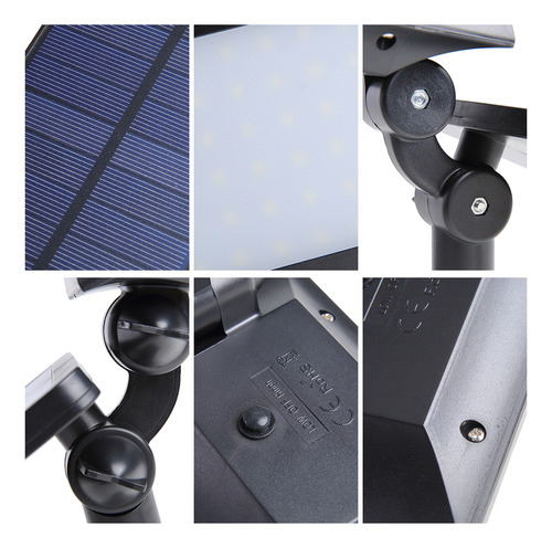 Foco Solar De 48 Led, 4 Modos, Ip65, Batería Recargable