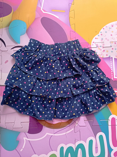 Imagen 3 de 4 de Falda Niña Falda Colores Marca Gef Ropa Niña