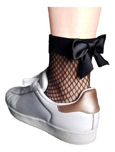 3 Pares Calcetines Dama - Tobiteen De Red Con Moño